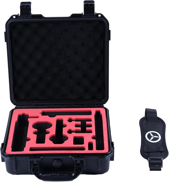 Drogear Waterproof Hard Case for Insta360 X5 Essentials Bundle/X4/X3 | Holds Up to 6 Batteries | Shockproof & Dustproof Protection | Fits Floating Hand Grip, Selfie Stick, Lens Guards & Accessories