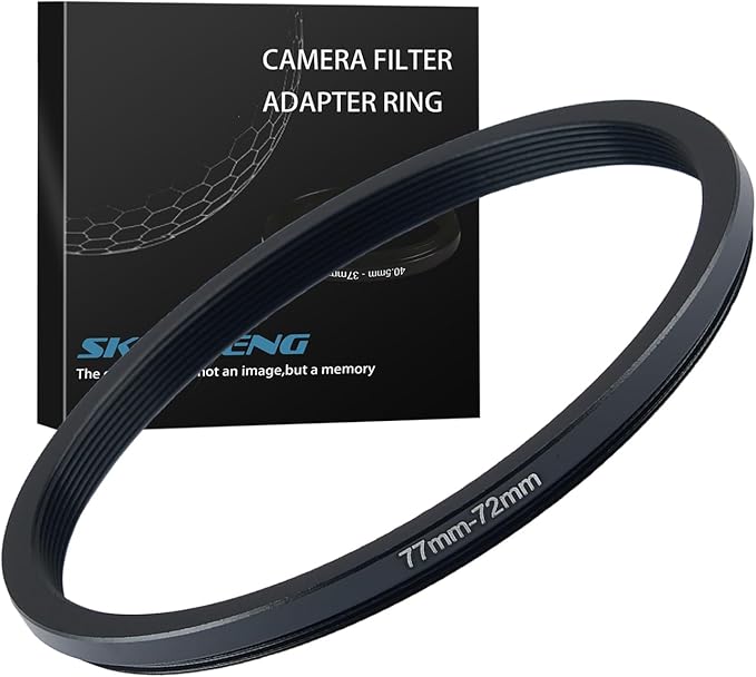 77mm to 72mm Step Down Ring Filter Adapter Metal Ring Step Down Rings Adapter Filter Compatible with All 72mm UV,CPL,ND,Lens Hood,Threaded Lens ect (77mm to 72mm)