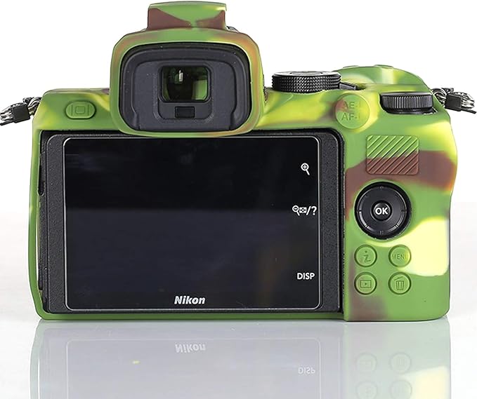 Professional Secure Silicone Camera Case Cover Housing Body Skin for Nikon Z50 Z 50 Mirrorless Digital Camera (Camouflage)