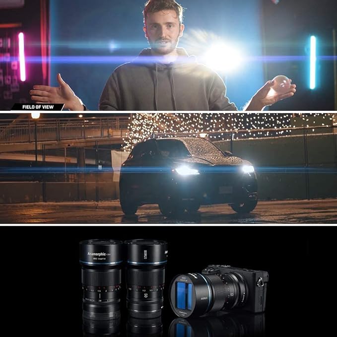 SIRUI 50mm F1.8 1.33X S35 Anamorphic Lens for RF Mount, Blue Flare