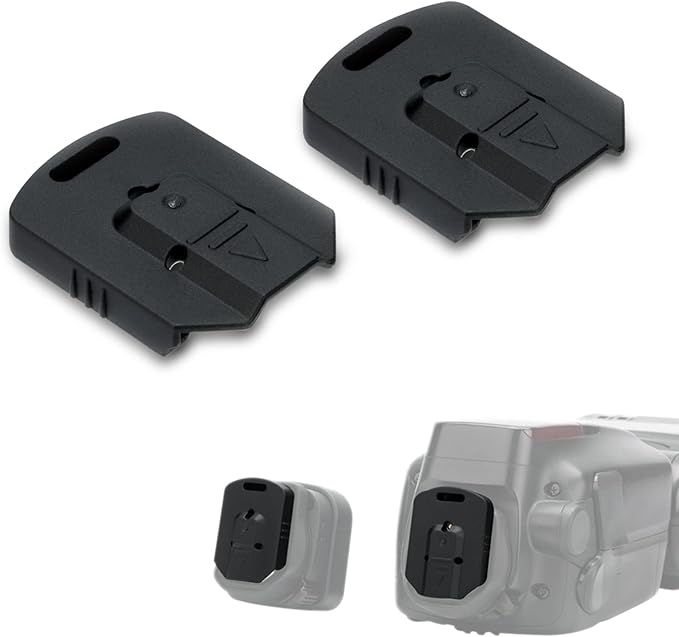 JJC 2PCS Flash Hot Shoe Cover Cap for Canon Flash Speedlight 270EX II 580EX II 430EX III-RT, ABS Flash Shoe Mount Protector with Self-Locking Function