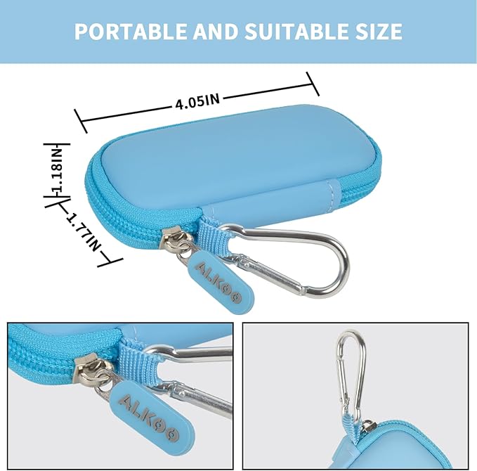 USB Flash Drive Case, SD Card Holder Compatible with Thumb Drive, Memory Cards, SDXC SDHC Storage Bag, Electronic Accessories Organizer for SanDisk for Samsung for Inland (Light Blue)