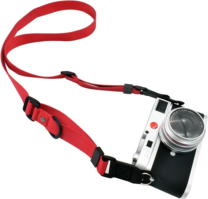 AOLLCCAE Camera Strap, Quick Adjustable Shoulder Sling Camera Neck Shoulder Strap for Leica Fuji Pentax Canon Micro Single and DSLR Camera Red