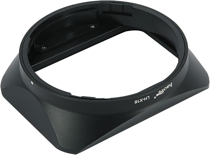 Haoge Bayonet Square Metal Lens Hood Shade with Cap for Fujifilm Fuji Fujinon XF16mmF1.4 XF 16mm F1.4 R WR Wide Angle on X-Pro2 X-Pro1 X-T2 X-T1 X-T20 X-T10 X-E2S X-A5 X-A20 X-E3 X-H1 Replace LH-XF16