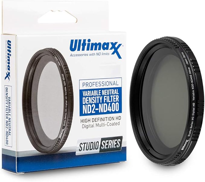 82mm ND Filter Ultimaxx 82mm ND2-ND400 Fader Variable Neutral Density Adjustable Lens Filter Dynamic ND Filter Optical Glass