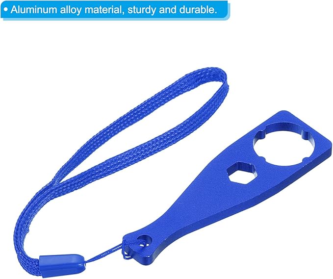 PATIKIL Camera Screw Spanner, 2 Pack Aluminium Alloy Camera Tighten Knob Bolt Nut Screw Wrench with Lanyard for Action Camera, Blue