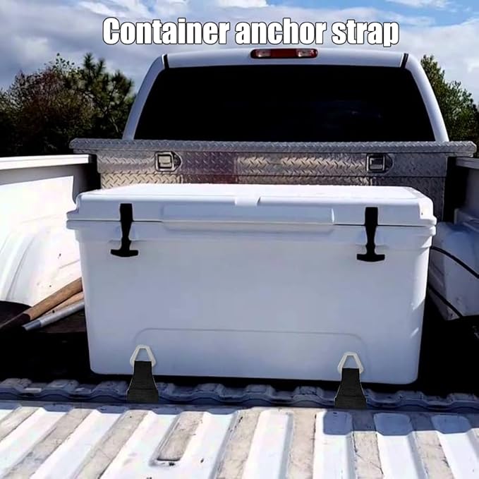 Bed Buddy Truck Tool Bed Anchor, Universal Ratchet Strap Secure Anchor, Non Scratch Cargo Tie Down for Pickup Truck Bed Tailgate Heavy Duty Hauling