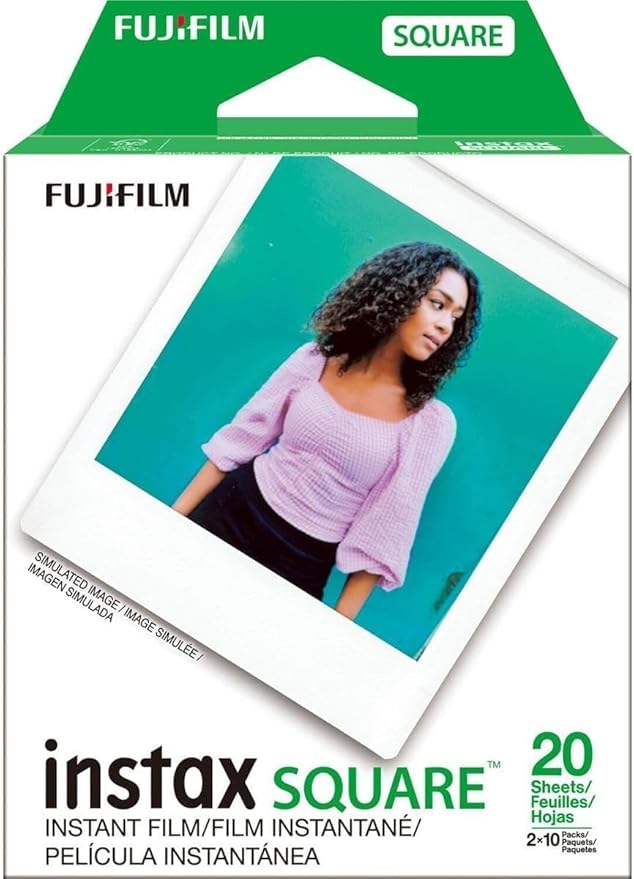 Fujifilm Instax Square Instant Film - 40 Exposures (40 Sheets) - for Fujifilm instax Square Instant Camera + BluebirdSales Microfiber Cloth