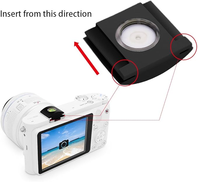 Anwenk Camera Hot Shoe Cover Camera Bubble Level Hot Shoe Bubble Spirit Level for Canon Nikon Panasonic Fujifilm Olympus Pentax Sigma DSLR/SLR/Evil Camera