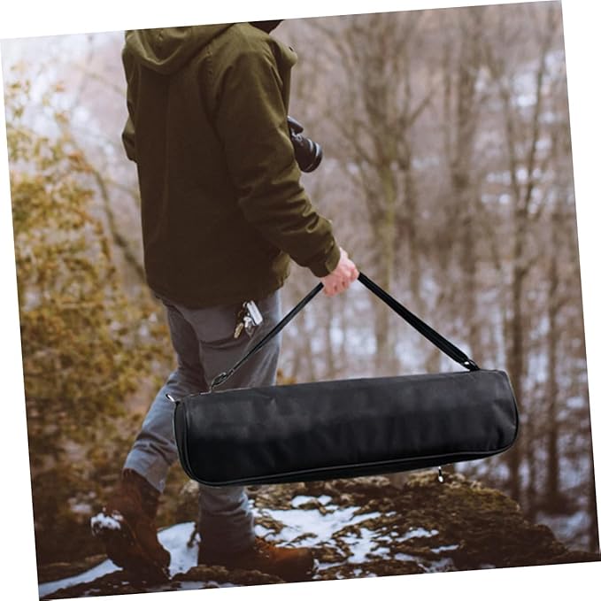 Tripod Carrying Case Padded Nylon Photography Lighting Bag with Shoulder Strap 50cm Portable Organizer for Outdoor Camera Tripods and Light Stands Black