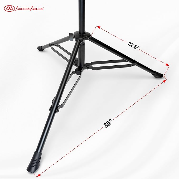 AxcessAbles AXCMB-T Heavy Duty Microphone Boom Stand with Weighted Tripod Base | 80.5-inch Height Overhead Mic Stand | 65.5-Inch Boom Arm Stand | Shotgun Video Mic Stand | All Metal Construction