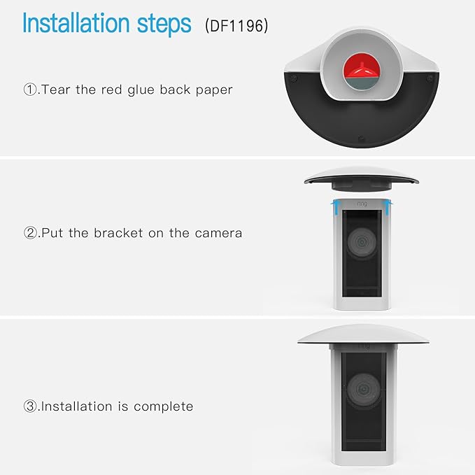 HOLACA Sun Rain Shade Camera Cover for Stick Up Cam Pro, Camera Shield for Resistant UV (White)