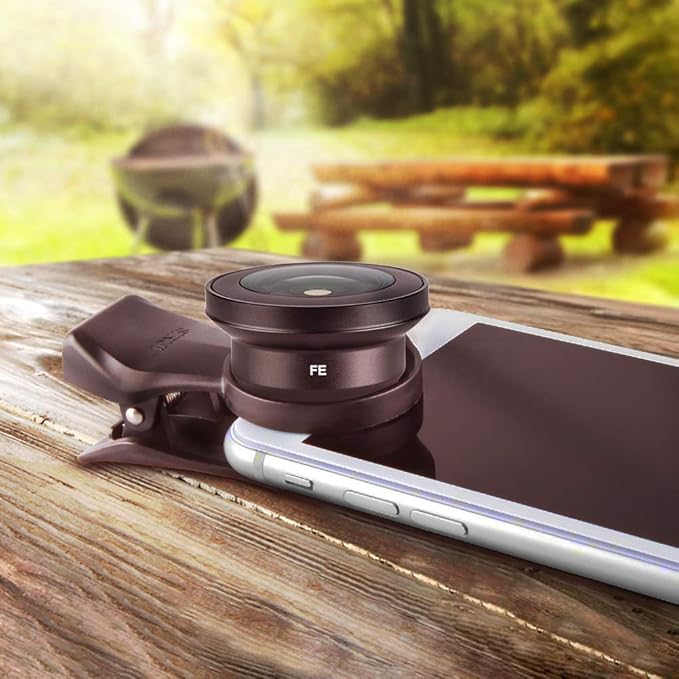 SIRUI Black Upgraded Version 170°FE Fisheye Macro Mobile Phone Camera Attachment Lens with Mobile Lens Clip Adapter