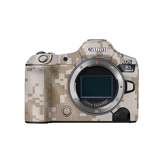 Glossy Glitter Camera Skin Compatible with Canon EOS R5 Mark II (2023) - Desert Camo - Premium 3M Vinyl Protective Wrap Decal Cover - Easy to Apply | Crafted in The USA by MightySkins