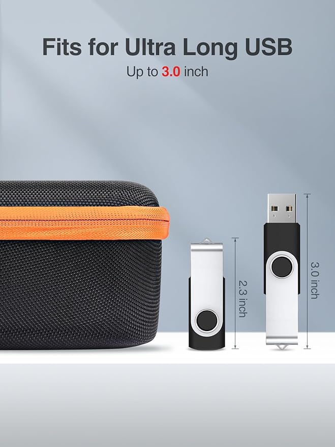 Luxtude Flash Drive Case with Labels, USB Storage Case, 49 Slots Thumb Drive Cases, USB Organizer Cases for Samsung,for Sandisk, Memory Stick, Medium