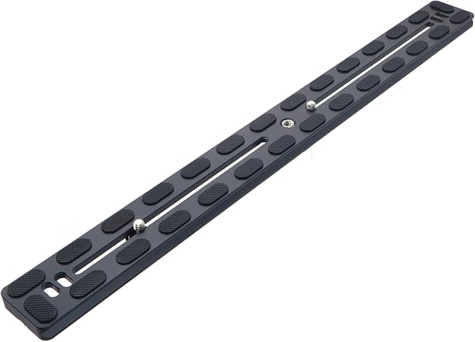 400mm Universal Long Quick Release Plate Dual Dovetail Slide Rail with D-Ring 1/4" Screw for Ball Head Tripod Mount DSLR Camera Arca Swiss Compatible