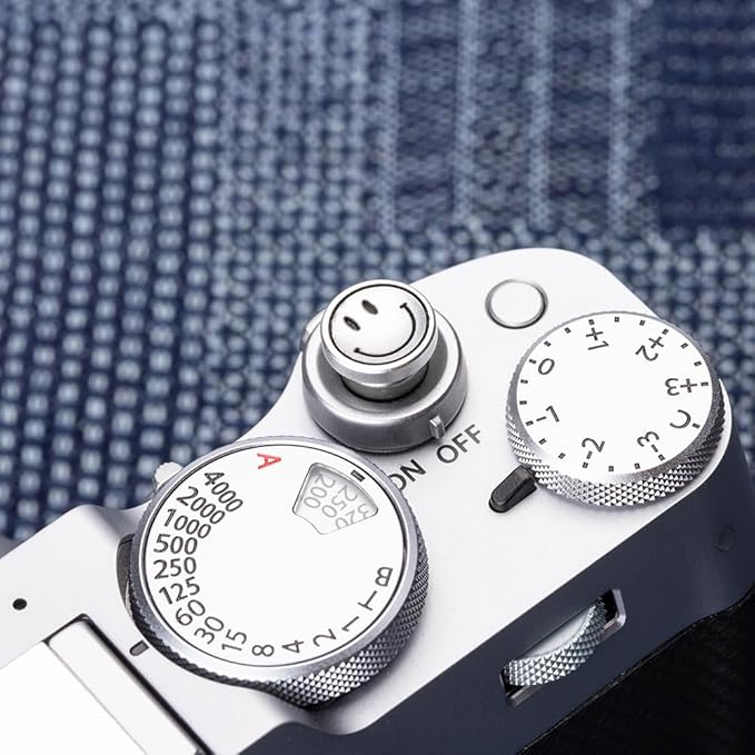 Camera Shutter Button Compatible with FUJIFILM X-T5 X-T4 X-T20 X-T30 X-T200 X-PRO2 ，,Soft Release Button for laica M9 (Smile)