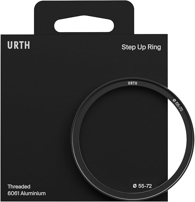 Urth 55-72mm Step-Up Ring Lens Filter Adapter - Attach 72mm Threaded Filters to 55mm Camera Lenses