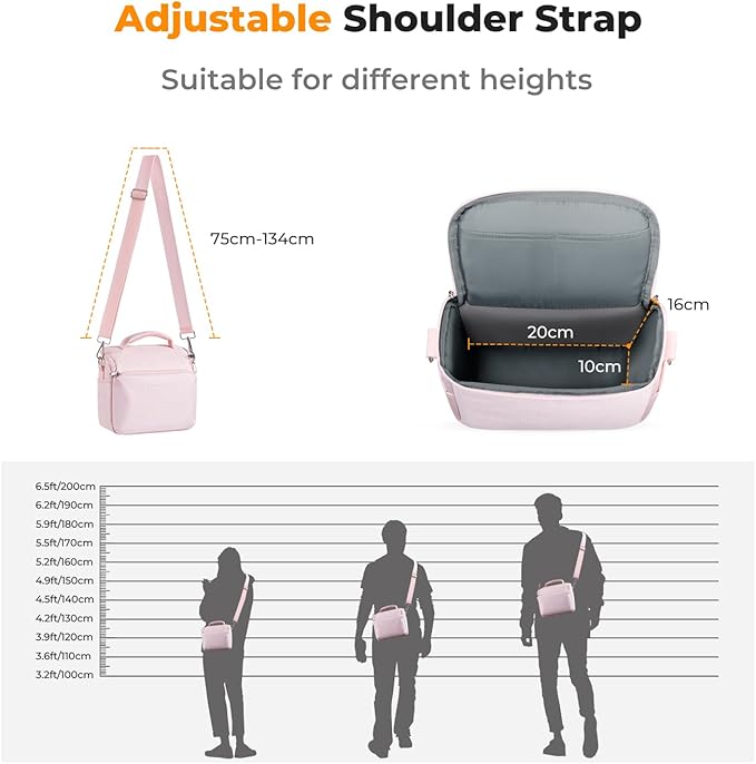 K&F CONCEPT Camera Sling Bag Small Crossbody Camera Case DSLR/SLR/Cute Compact Shoulder Photography Bags for Photographers