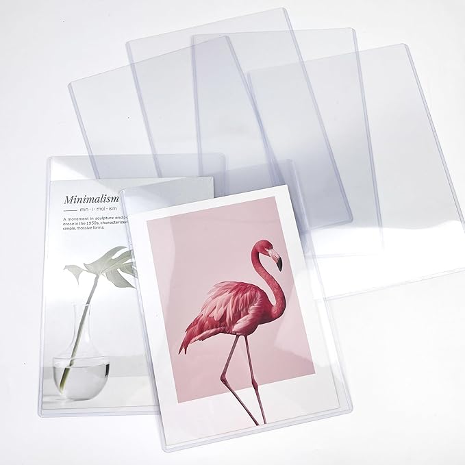 Rainmae 20 Pack 8.5" x 11" Rigid Print Protectors, Clear Waterproof Hard Plastic Page Sheet Protectors, Paper Sleeves Photo Sleeves Document Holder Birth Certificate Protector