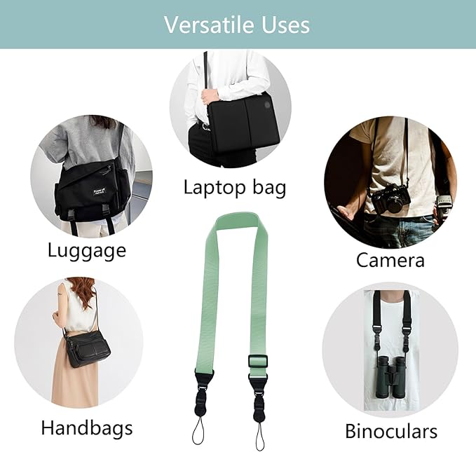 Adjustable Shoulder Strap:Comfortable iPad Strap Nylon Neck Lanyard for iPad/Samsung Tablet Case,Camera Binocular Crossbody Laptop Luggage Bag(Camelid Green)