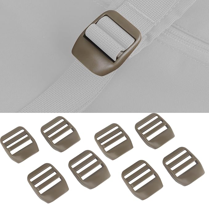 1 Inch Ladder Lock Buckles, Set of 8, Tactical Belts and Webbing Straps Replacement