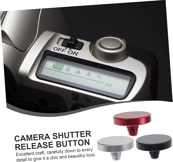 3Pcs Aluminum Alloy Flat Shutter Release Button for Enhanced Camera Control Upscale Reduce Shake and Image Clarity Compatible with Various Cameras
