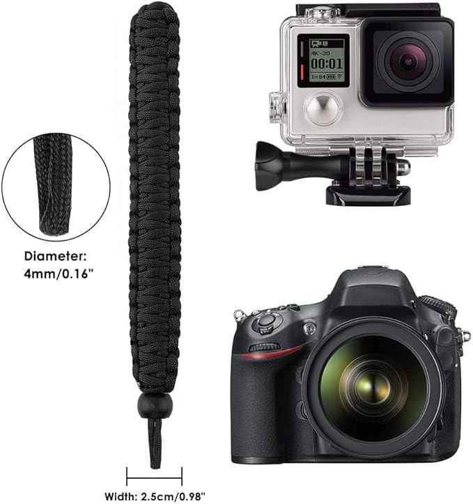 MoKo Paracord Nylon Braided Camera Hand Grip Strap for Video Camcorder/Binoculars/Nikon/Canon/Sony/SLR/DSLR Digital Camera