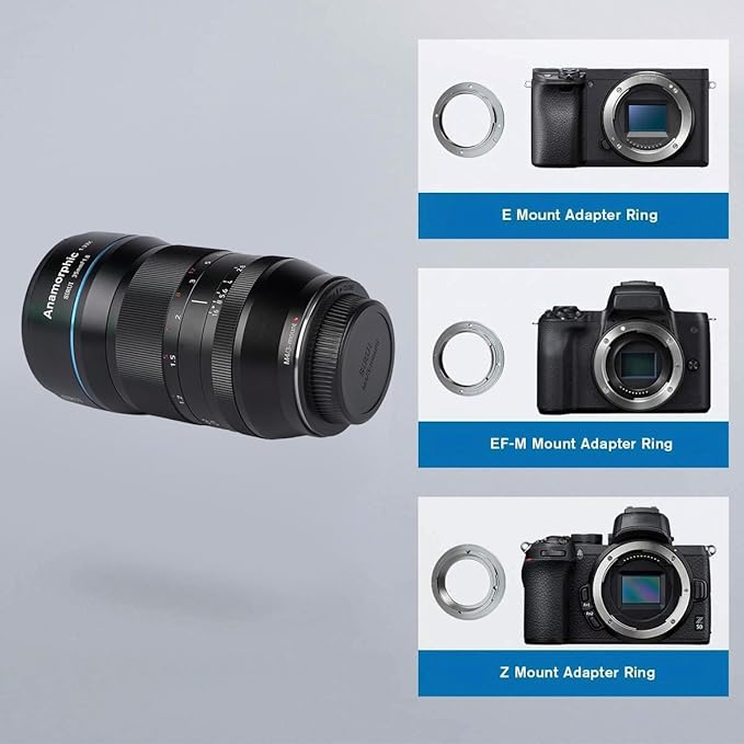 SIRUI 35mm F1.8 1.33X S35 Anamorphic Lens, Cinema Lens for L Mount, Blue Flare