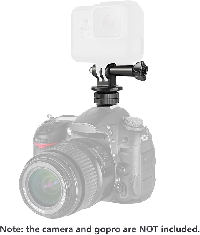 NEEWER Phone Holder/Hot Shoe Mount Adapter Kit Action Camera Mount Compatible with GoPro Hero 12 11 10 9 8 7 6 5 DJI OSMO Action 4 3 2 iPhone 15 Pro Max 14 13 Pro Samsung S23 for DSLRs Ring Light