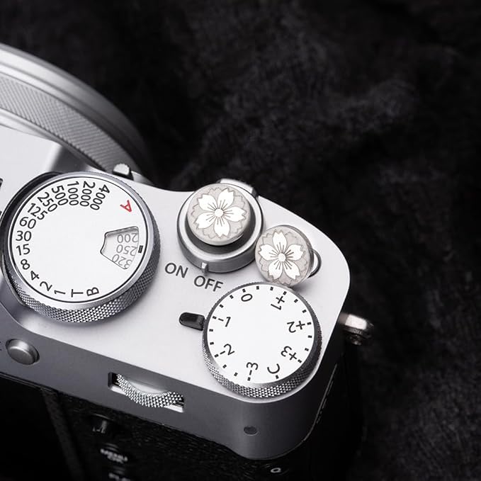 DBZZ Camera Shutter Button for Fuji X-T5 X-T3ii X-T200 X-T4 (2 Silver)