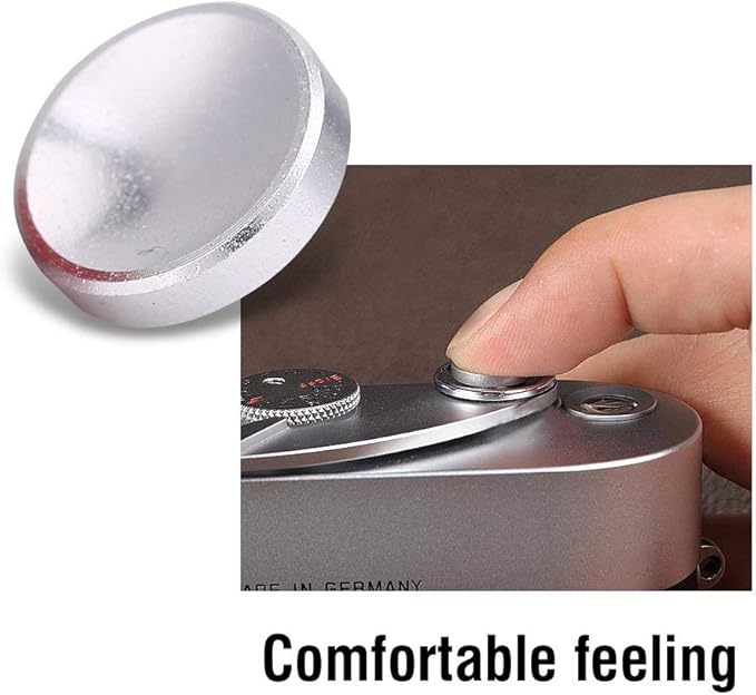 Acouto Soft Shutter Release Buttons 3pcs Universal Aluminium Alloy Camera Shutter Release Buttons with Concave Fit for for for Red+Black+Silver