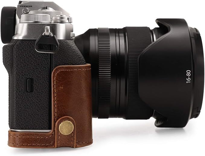 MegaGear MG1922 Ever Ready Genuine Leather Camera Case Compatible With Fujifilm X-T4 (Xf16-80MM) - Brown
