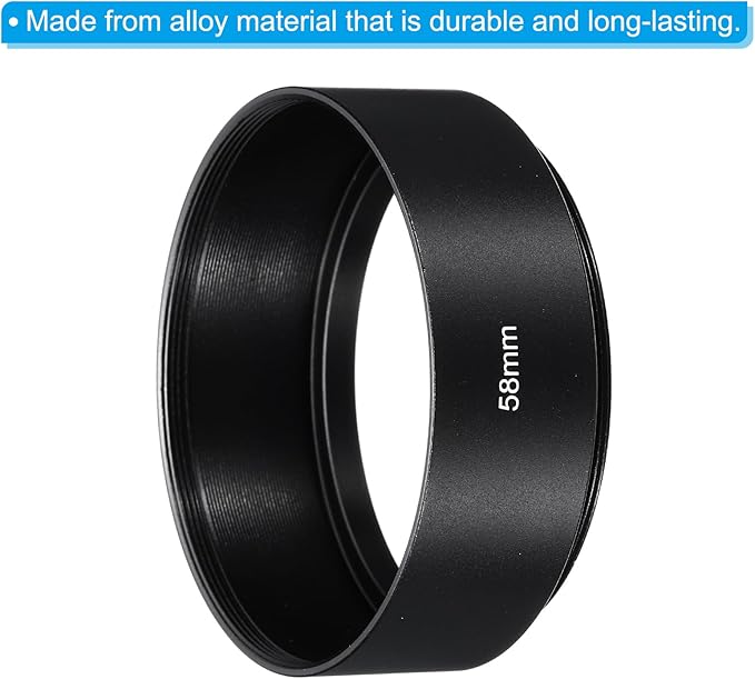 PATIKIL 58mm Lens Hood, Standard Focus Frosted Surface Anti-Reflective Inside Hood for Camera Lens, Black for Nikon, for Fujifilm, for Pentax, for Leica