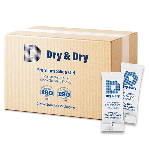 Dry & Dry 3 Gram[5000 Packets] Food & Pharmaceutical Safe Silica Gel Packs Desiccants - Rechargeable Tyvek® Silica Gel Packets, Moisture Absorbers, Desiccants Packets, Silica Gel