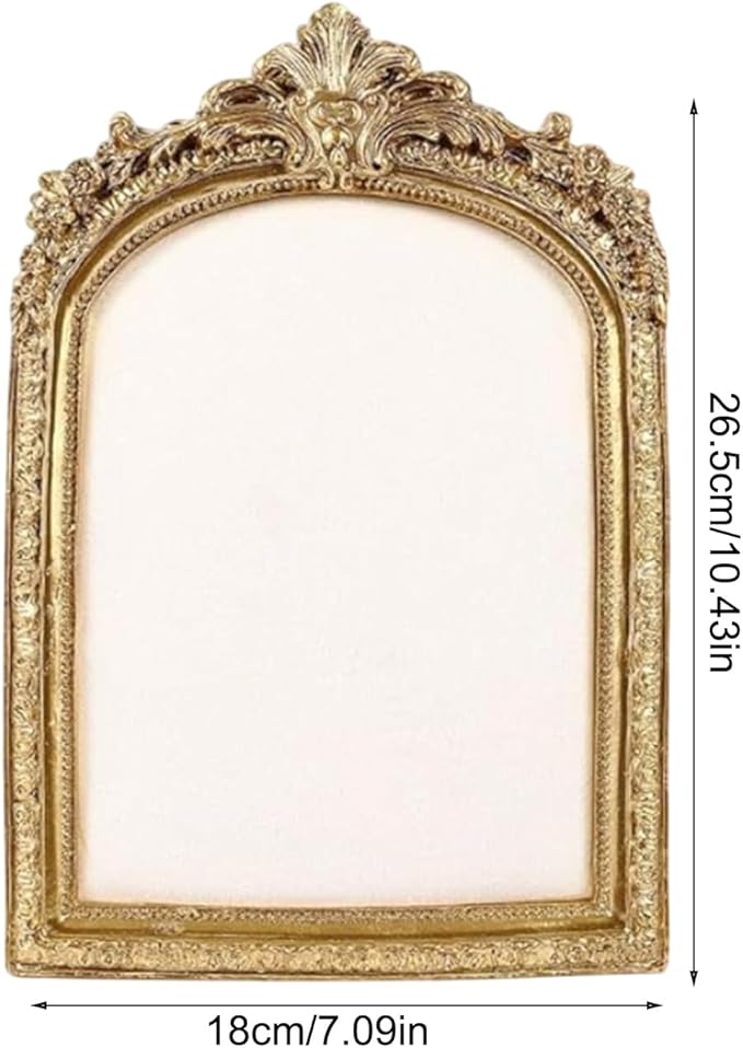 Resin Vintage Photo Frame - Vintage Jewelry Display Frame, Shabby Chic Jewelry Stand | Velvet Backing Handmade Necklace Organizer, Antique Style Earring Holder For Women Girls Bedroom Dresser Table