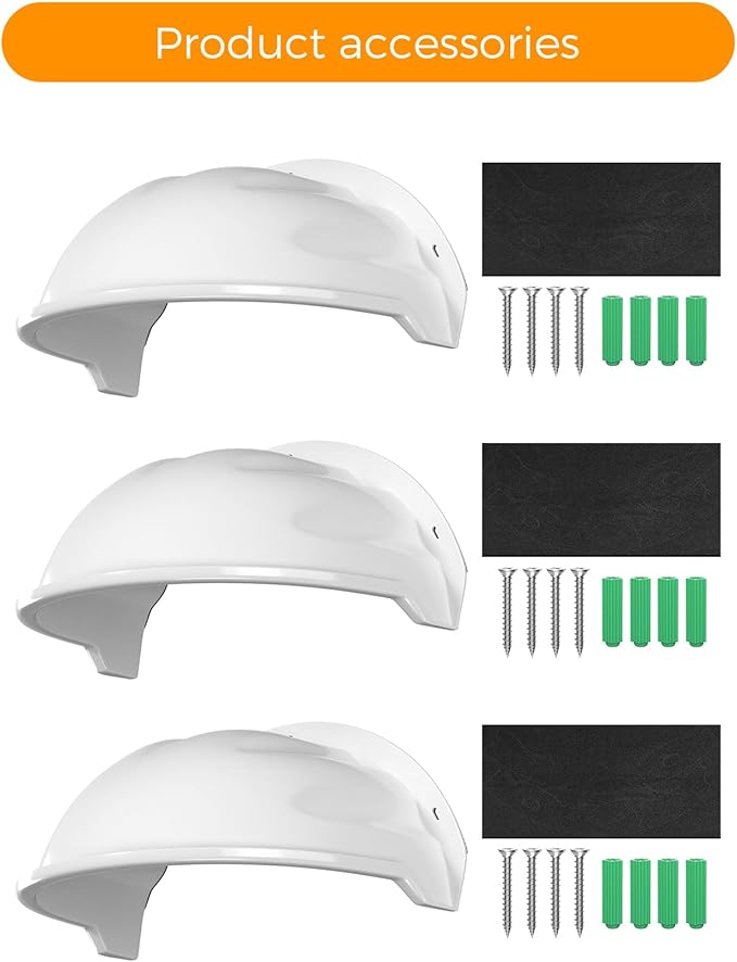 Augstci Universal CCTV Security Camera Sun Rain Shade Camera Cover Shield Safety Camera Protective Roof for CCTV Surveillance Outdoor Camera Hikvision/Nest/Ring/Arlo/Dome/Bullet,3pack