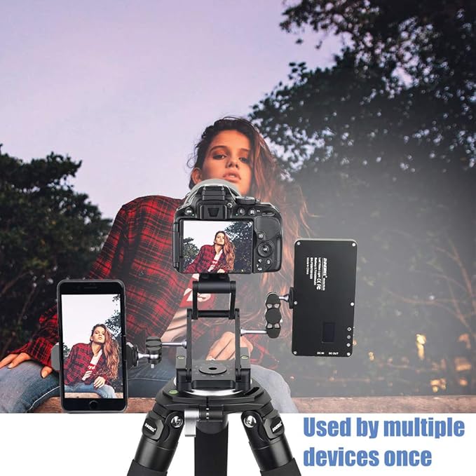 Magic Arm and Phone Mounting Clip, INNOREL Universal Aluminum Alloy Telephone Clamp with A 1/4" to 3/8" Screw for Camera Tripod External Shooting Equipments