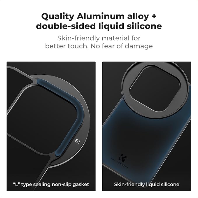 K&F CONCEPT 6.1 inch Magnetic Lens Filter Mount Adapter Compatible with iPhone and 67mm Threaded Filters, Compatible with 17/16/15/14/13/12, 16/15/14/13/12 Pro (Filter Not Included)