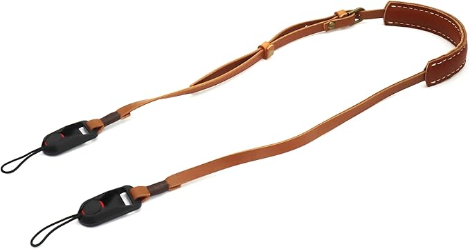 SNLxStudioz Handmade Genuine Leather Camera Strap - Quick Release Shoulder Neck Belt Compatible with Sony, Fujifilm, Canon, Nikon Mirrorless & DSLR - Vintage Retro Style, Handcrafted Soft & Secure Fit