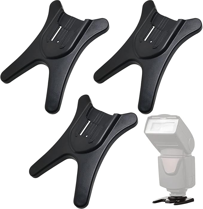 LUORNG 3PCS Camera Flash Stand Speedlight Hot Shoe Mount Stand, for Speedlite