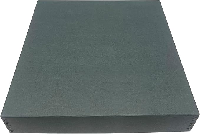 Golden State Art, Archival Storage Box, Acid-Free Drop Front Museum Box with Metal Edge for Storing Artwork Photos Documents Prints Arts And Crafts (Gray-16.75x20.75x3 Inches)