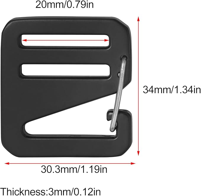 4PCS Spring loaded Sliding Door Adjustable Strap G Shaped Buckle Aluminum Alloy Hook