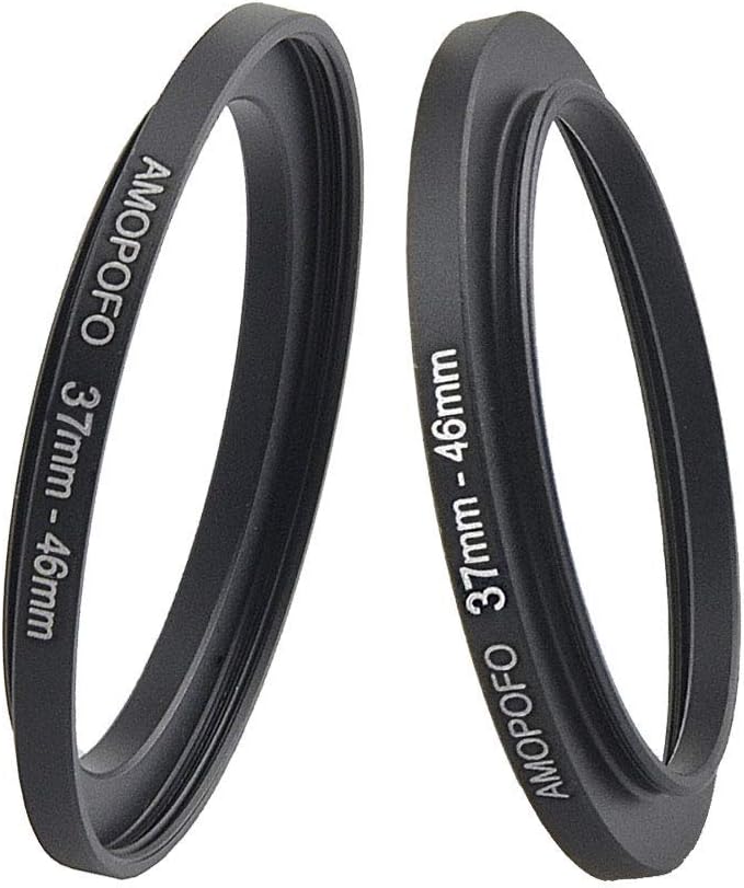 37 to 46mm Metal Step Up Ring Adapter for Canon,for Nikon,for Sony,for Fuji, Camera Lenses & UV,ND,CPL Camera Filters, Made from CNC Machined Space Aluminum with Matte Black Electroplated Finish