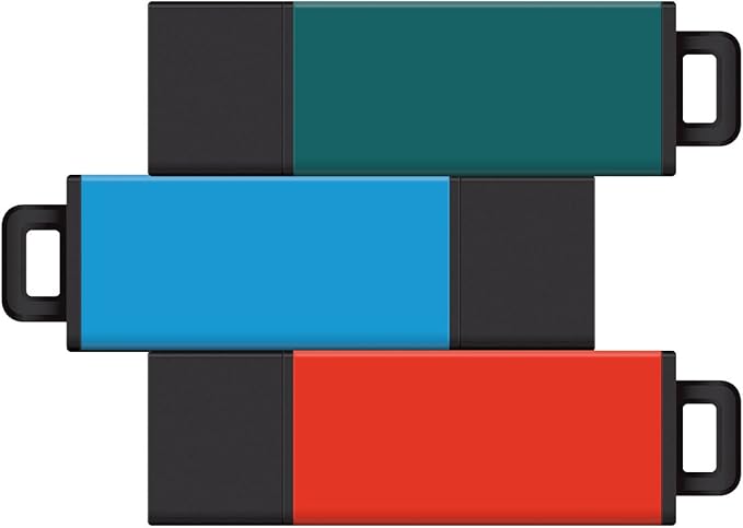 Centon DataStick Pro2 USB 2.0 Flash Drive 8GB x 3, Teal, Blue, Orange (S1-U2T01-8G-3)