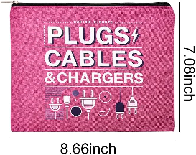 ShiQiao Spl Charging Cable Organizer Pouch for Travel Accessories Bag for Charging Cable Portable Organizer Bag Travel Toiletry Makeup Cosmetic Bags for Daughter Friend Christmas Birthday Gifts