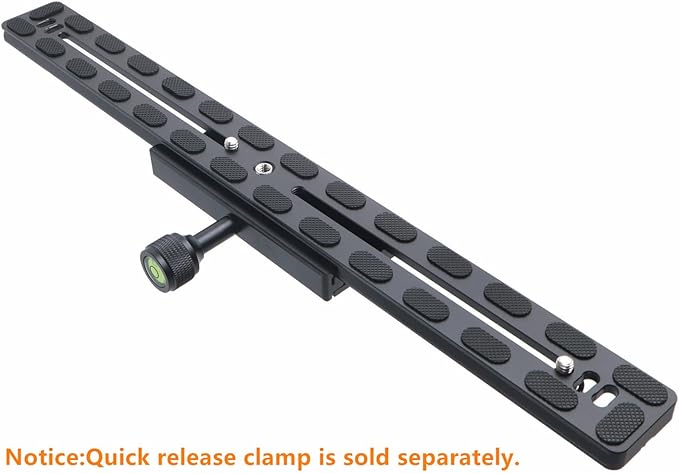 400mm Universal Long Quick Release Plate Dual Dovetail Slide Rail with D-Ring 1/4" Screw for Ball Head Tripod Mount DSLR Camera Arca Swiss Compatible