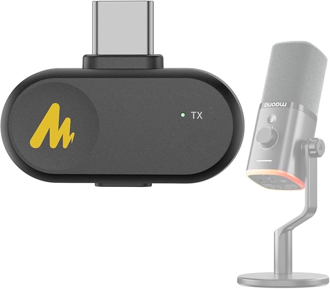 MAONO PD100W Wireless Microphone Type-C Receiver Replacement,Only for PD100W Microphone