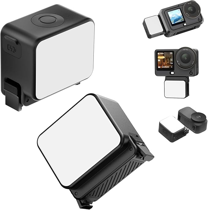 Vlogging Light for DJI Osmo Nano/Osmo Action 6, ULANZI LM24 Waterproof Magnetic Mini LED Action Camera Video Light Accessories, Quick Release Photography LED Fill Light for Vlog Selfie Video Recording