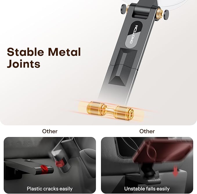 OMOTON [2 Pack] 360°Rotating for MagSafe Tripod, Adjustable Aluminum Magnetic Phone Tripod for iPhone 17/16/15/14 Pro Max Air, Foldable Cell Selfie Stick Fits Vlog, Gym, Travel Essentials